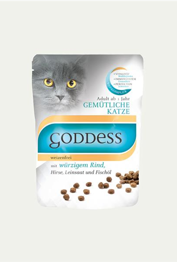 GODDESS GEMÜTLICHE KATZE mit Rind - ADULT 